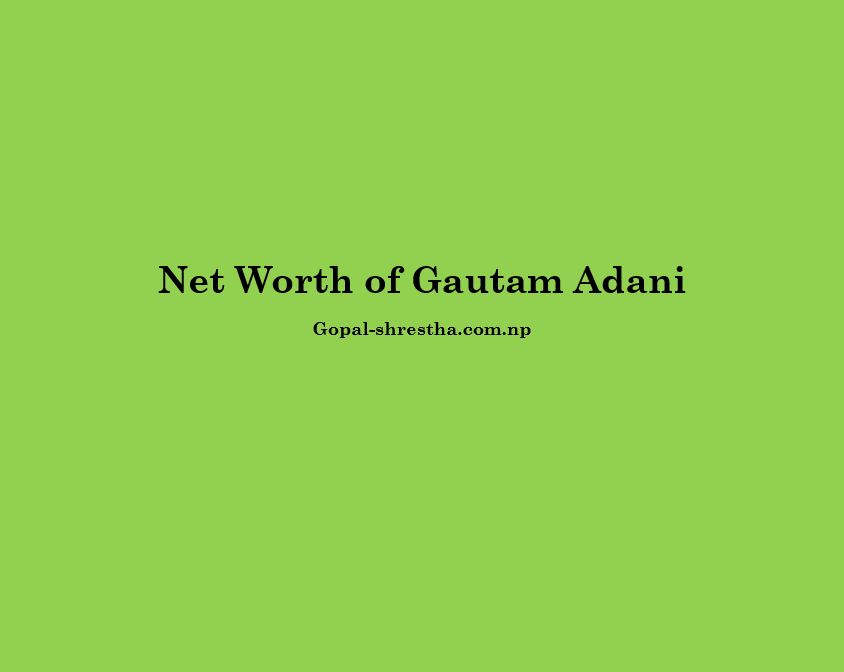 Net Worth of Gautam Adani