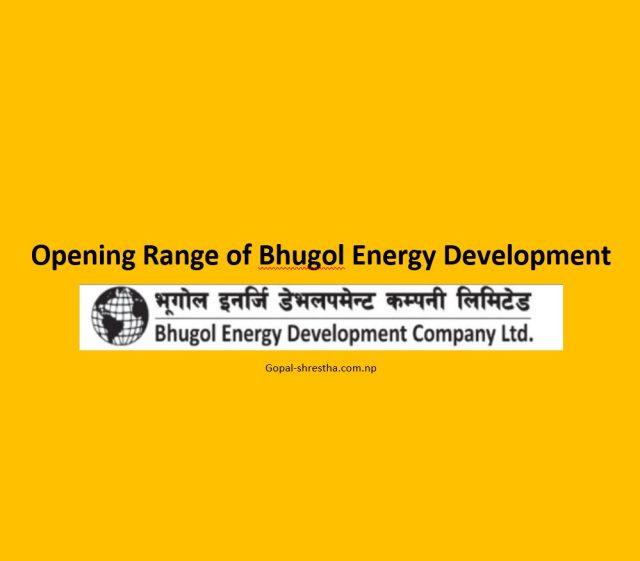 Opening Range of Bhugol Energy Development Company