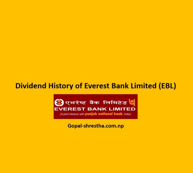 Dividend History of Everest Bank Limited (EBL)