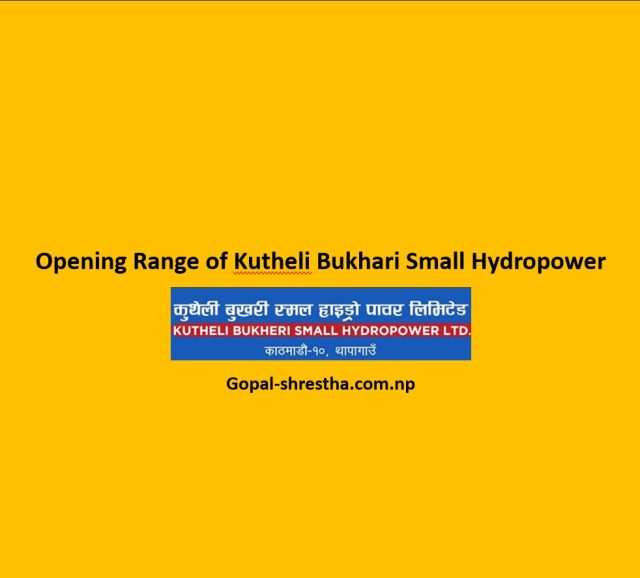 Opening Range of Kutheli Bukhari Small Hydropower