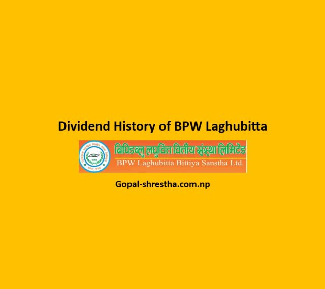 Dividend History of BPW laghubitta