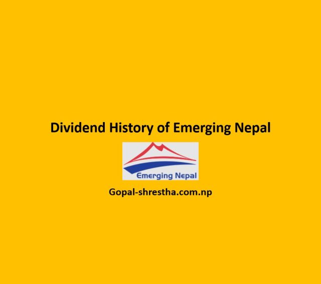 Dividend History of Emerging Nepal Ltd