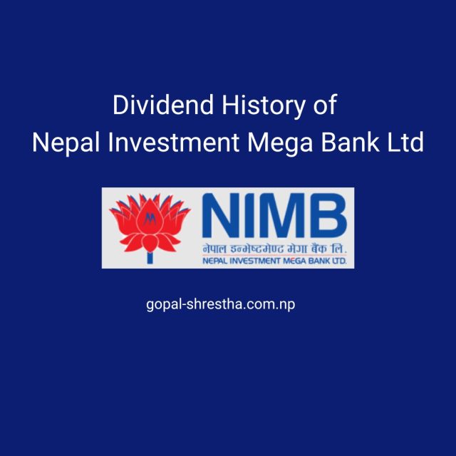 Dividend History of Nepal Investment Mega Bank (NIMB)