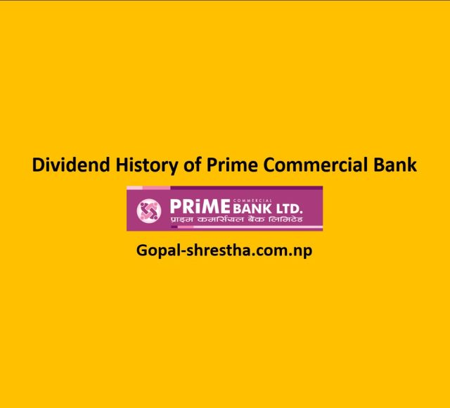 Dividend History of Prime Commercial Bank Ltd (PCBL)
