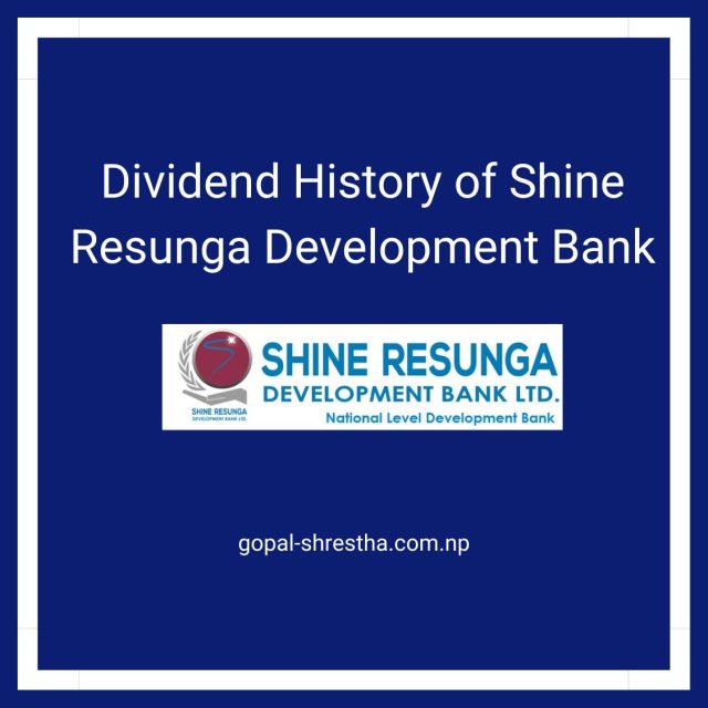 Dividend History of Shine Resunga Development Bank (SHINE)