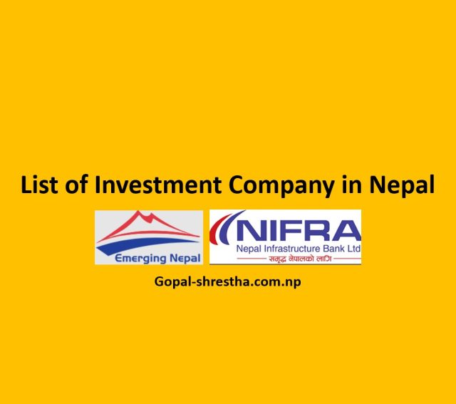 List of Investment Company in Nepal