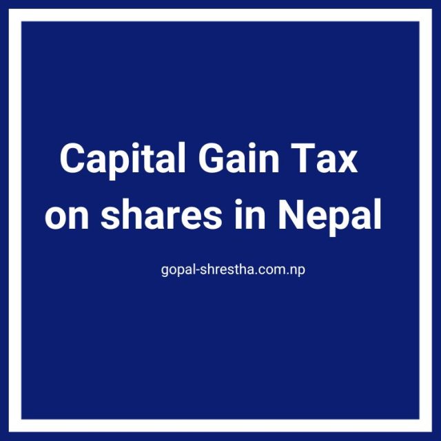 Capital Gain Tax on shares in Nepal