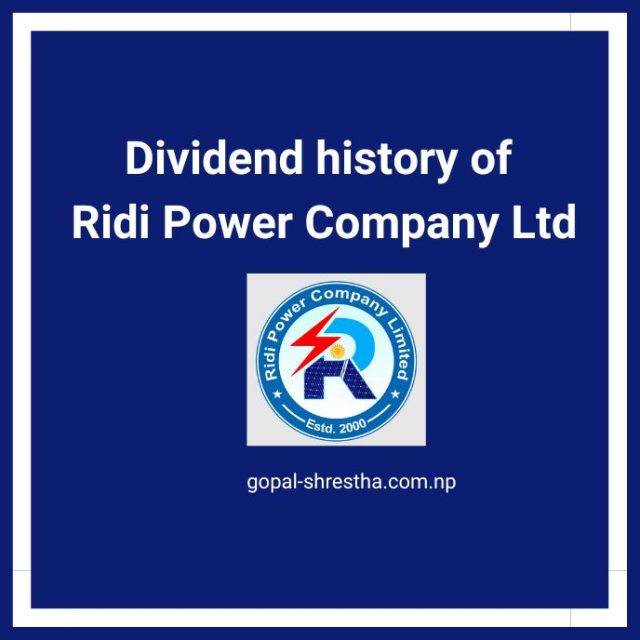 Dividend History of Ridi Power Company Ltd (RIDI)