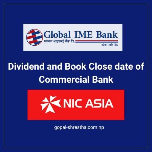 Dividend and Book Close date of Commercial Bank